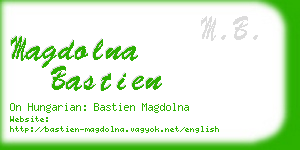 magdolna bastien business card